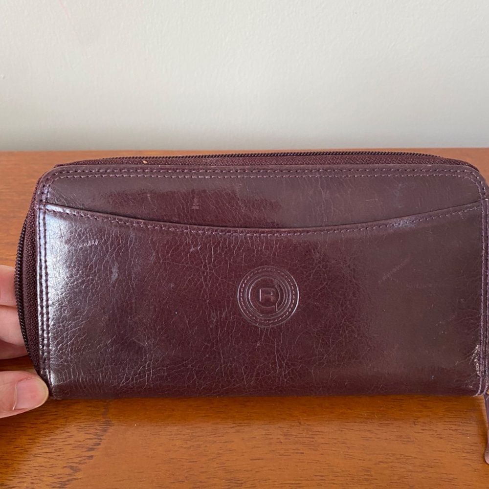 Vintage Club Rochelier 90s ZIp Leather Clutch Wallet